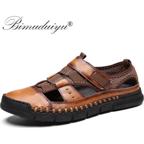 BIMUDUIYU Big Size 38-48 Men Sandals Summer Outdoor Male Shoes High Quality Beach Sandals Breathable Casual Shoes Sneakers
