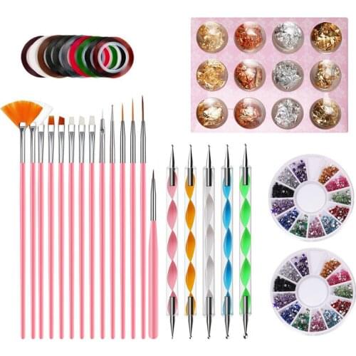 Nail Manicure Kit Beauty Nails Art Tools Durable Dot Pen For UV Gel Polish Practice Tool Set Easy Operate Simple Usage