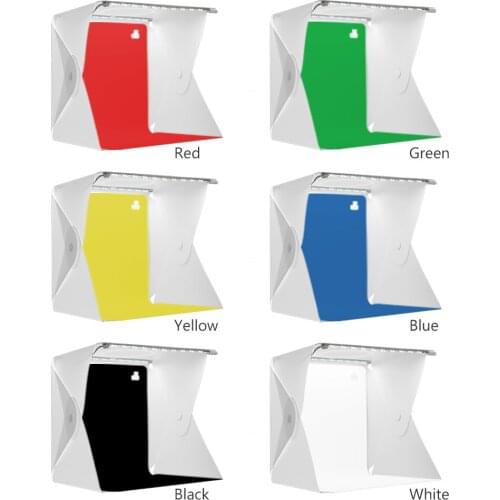 Upgrade 2 LED Panels Mini Folding Photo Studio Box Lighting Tent Softbox Lightbox Photography Photo Studio Light Tent Soft Box