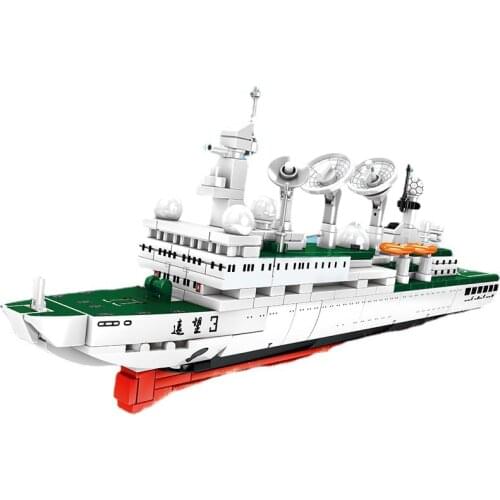 364Pcs Military Series Educational Building Blocks Toys For Kids Boys DIY Brithday Present Plane Carrier Ship Model Small Bricks