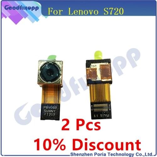 Original New For Lenovo S720 Back Rear Big Camera Module With Flex Cable Ribbon Replacement Parts S720 Phone Camera Modules