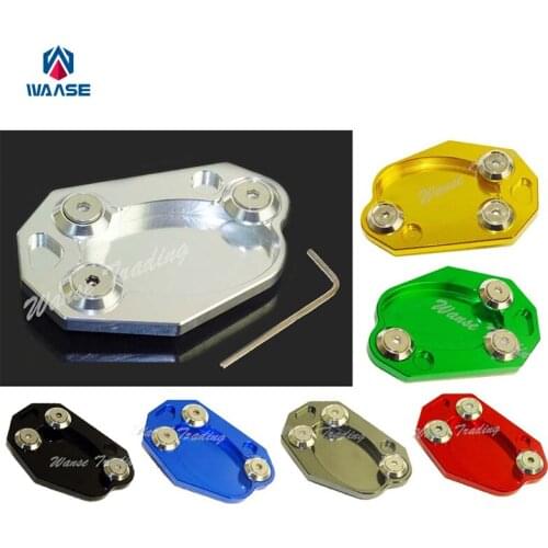 Motorcycle Kickstand Foot Side Stand Extension Pad Support Plate For KAWASAKI Z1000 2010 2011 2012 2013 2014 2015