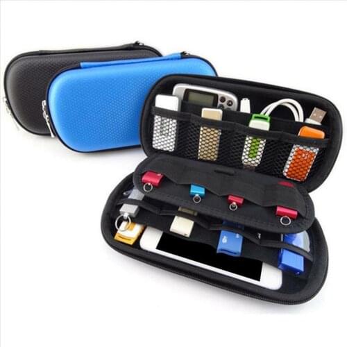Portable USB Flash Cable Earphone Storage Bag Drive Pen Bag Carrying Travel Shockproof Storage Organizer Case Pouch carteira