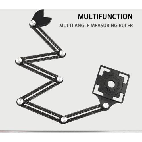 Tile Hole Locator Aluminum Alloy Adjustable Multi Angle Measuring Ruler Angle Finder Gauge Hole Punch Locator