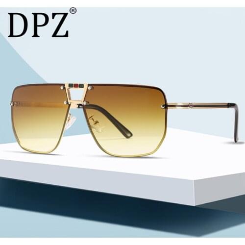 2020 New Luxury Brand Retro Mens Frameless Sunglasses Outdoor Women Fashion aviation Sunglasses UV400 Oculos De Sol
