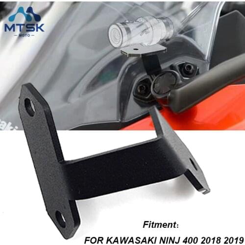 Ninja 400 NINJA400 Steel Left DVR Bracket Riding Navigation Automobile Data Recorder Bracket for KAWASAKI NINJA 400 2018 2019