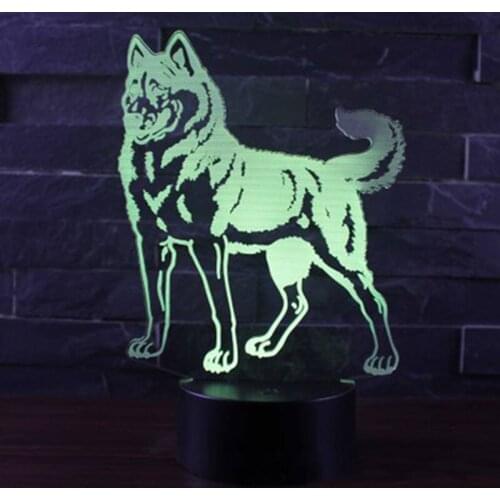 Standing wolf theme 3D Lamp LED night light 7 Color Change Touch Mood Lamp Christmas present Dropshippping