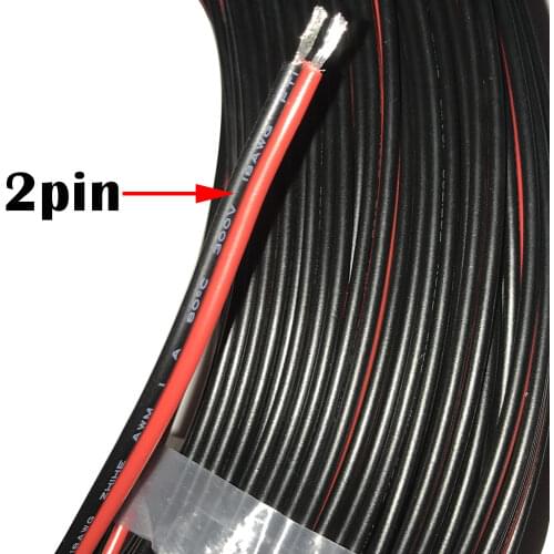 10M 18 AWG 2*0.75mm Extension Wire Cable use for 12v 24v LED LED Strip Tape String Cable Advertising Light Boxes Tin-plat Wire