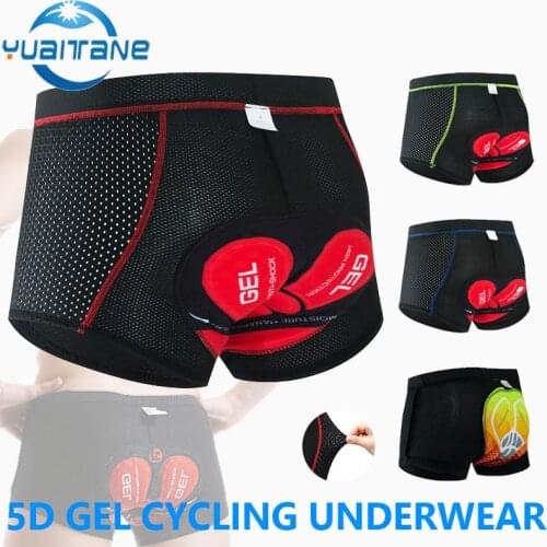 Upgrade 5D Cycling Shorts Mesh Mens Cycling Underwear 5D Gel Pad Shockproof Cycling Underpant MTB Shorts Bike Underwear