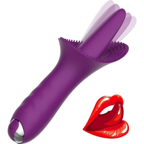 Tongue Vibrator Oral Licking Vibrators Sex Toys for Women Clitoris Stimulate Silicone Vagina G Spot Massager Female Masturbate
