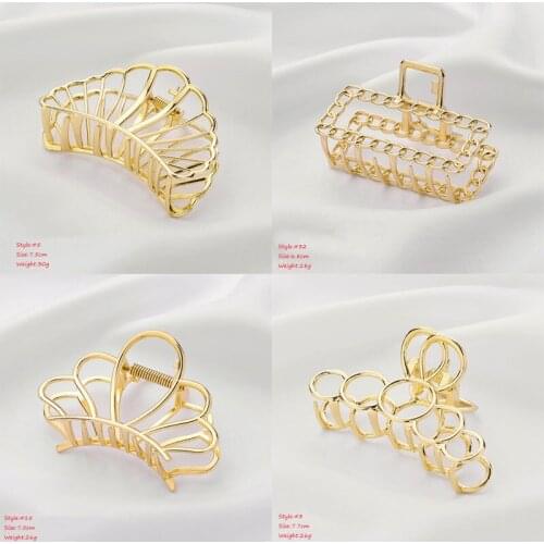 10pcs NEW Trendy Gold Alloy Hair Claw for Lady Girls Minimalist Hair Accessory Wedding Bridal Hair Clip Hair Crab Gift For Her