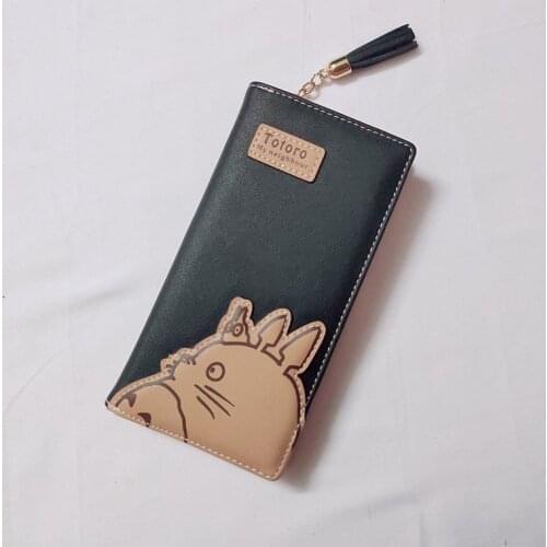 Women Cute Cat Wallets PU Leather Card Holder Clutch Bag Phone Pocket Tassel Coin Purse Carteira Feminina