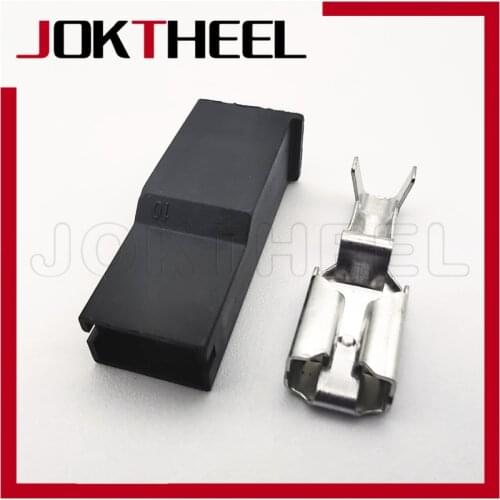 1/5/20/30 sets kit Te tyco black plastic unsealed female housing cable wire harness plug 1 pin way auto connector 171809-3