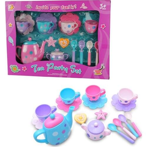 16Pcs Simulation Children Tea Party Cup Pretend Play Kitchen Toy Set for Girls Boys Kids Birthday Gifts New