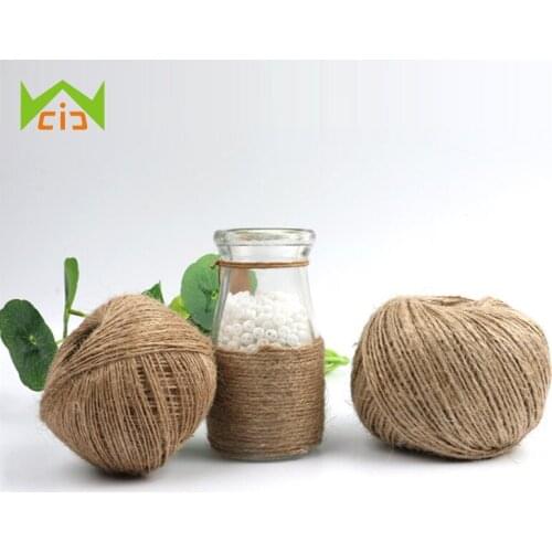 20m DIY Burlap String Hemp Rope Natural Jute Twine Wrapping Gardening Cords Thread Florists Craft Party Wedding Gift