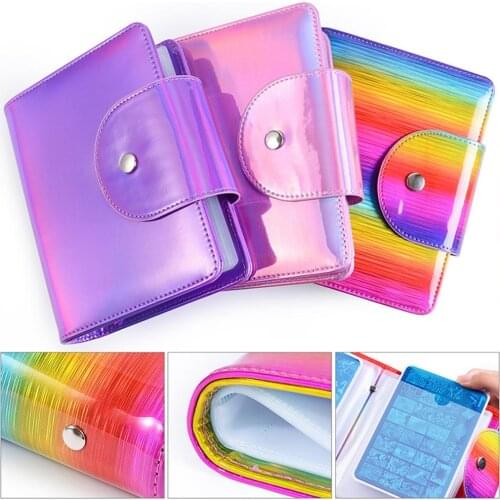 2020 lowest price Reflective 20 Slots Nail Art Stamping Plates Holder Card Bag Manicure Template Organizer