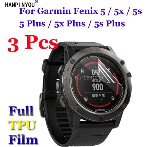 3 Pcs/Lot For Garmin Fenix 5 5x 5s Plus Smart Sports Watch Wristband Bracelet Soft TPU Film Explosion-proof Screen Protector