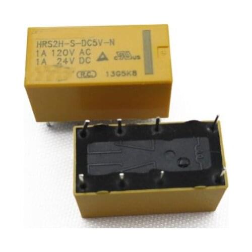 5 pcs DTDP Relay 5 Volt Coil PCB HRS Relay HRS2H-S-DC5V 8 PIN New