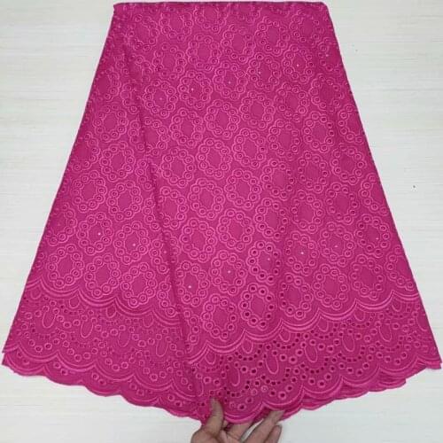5yards Hot sale swiss voile lace in switzerland dubai embroidered cotton fabric swiss dry lace nigerian lace fabric for dress