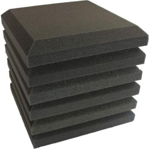 6 Pcs Studio Acoustic Foam Sound Proofing Ceiling Tile Panels Studio KTV Noise Absorption Square Foam, 25 x 25 x 5cm