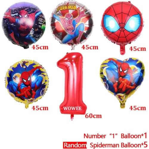 Spiderman Helium Foil Balloons Latex ball Air Globos Superhero Spider man Birthday Party Decoration boys kids toy Ballon Baloon