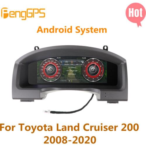 Digital Dashboard Panel For Toyota Land Cruiser 2008-2019 Virtual Instrument Cluster Cockpit LCD Speedometer Multimedia Unit GPS