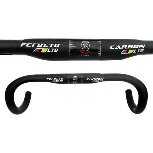 FCFB carbon fiber bicycle handlebar Reduce resistance bent bar strengthen bike parts 400/420/440mm routing 3K matte