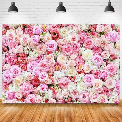 Wedding Valentines Day Photo Wall Backgrounds Rose Flower Baby Birthday Party Portrait Photography Backdrops For Photo Studio
