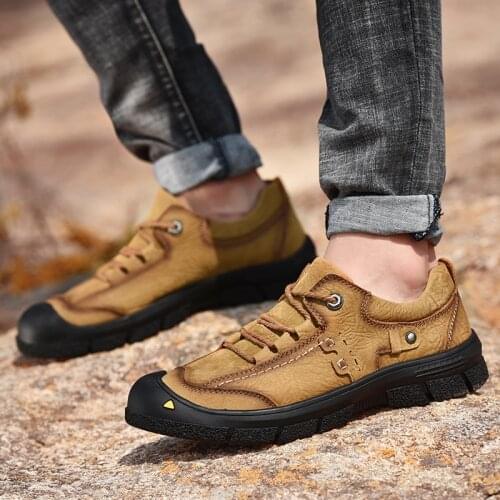 Hot Sale Luxury Genuine Leather Men Casual Breathable High Quality Sneakers Fashion Comfortable Men Original Casual Sneakers