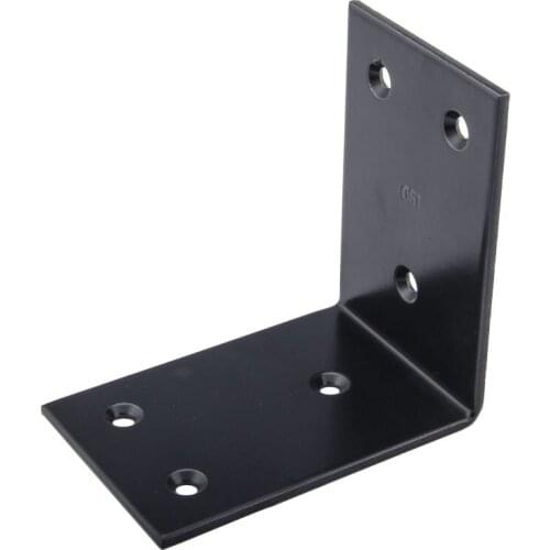 Free shipping L black metal corner bracket iron furniture fitting thicken Connector hardware DIY part Reinforcement household