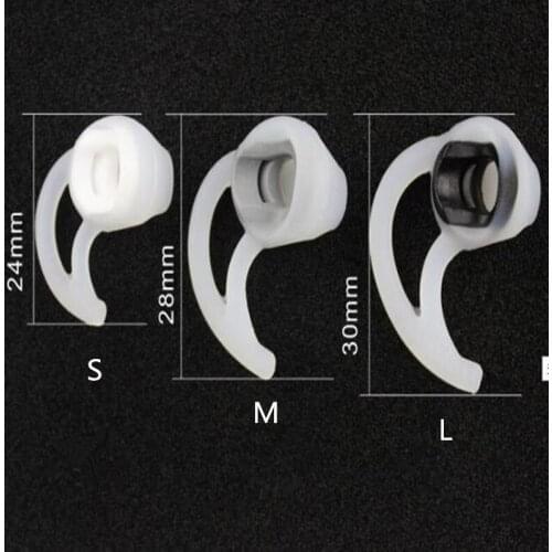Linhuipad 3 pairs Replacement Noise Isolation silicone eartips Earbuds ear tips for ie2 ie3 headset headphones earphones(S M L)