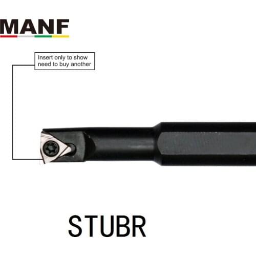 MANF CNC Lathe Cutter 10mm 12mm S1006K-STUBR06 Cutter Bar Small Hole Turning Toolholder Clamped Internal Lathe Boring Tools