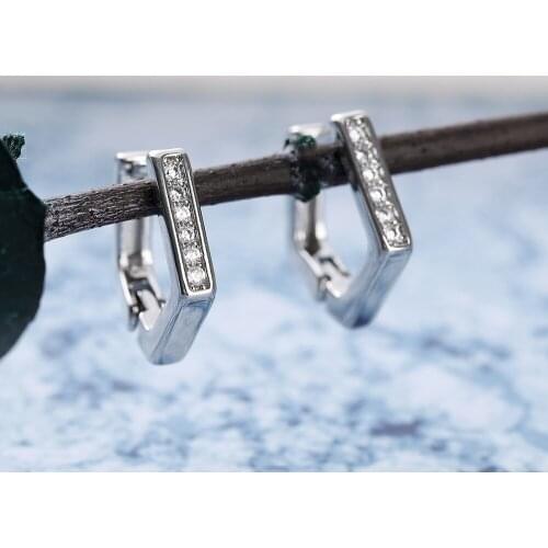 Fashion 925 Sterling Silver Earrings Geometric Small Earrings MenS & WomenS Jewelry Gifts