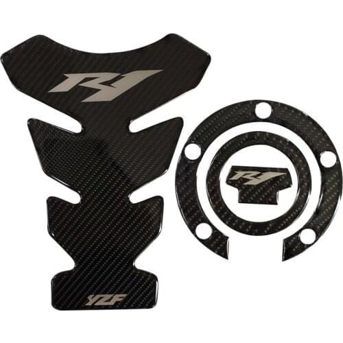 New motorcycle 3D sticker carbon fiber fuel tank cap sticker fish bone applique fuel tank pad decal Applicable for Yamaha yzf-R1