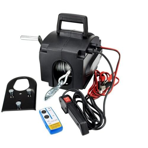 3500 Lbs Portable Hand-held Marine Yacht Electric Winch Quick Plug-in with Wireless Remote Control