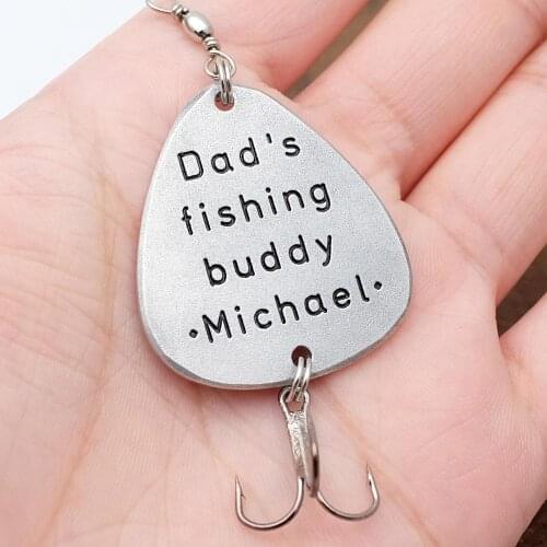 Fishing Lure,Custom Fishing Lure,Hand Stamped Lure,Personalized Lure,Fathers Day Gift,Gift for Dad,Gift for Grandpa Fisherman