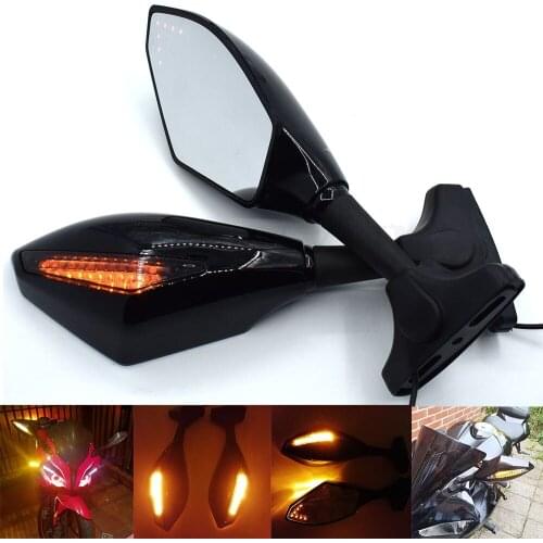 FREE SHIPPING MOTORCYCLE MOTOR BIKE LED TURN SIGNALS INTEGRATED MIRRORS For Yamaha FZ6 FAZER FZ6R FZ8 FZ1 FAZER XJ6