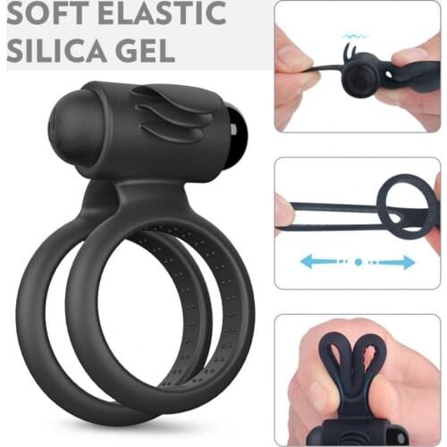 OLO Penis Corrector Flirting Vibrator Soft Sexual Stimulation Silicone Delay Ejaculation Lock Ring Male Masturbators Sex Toys