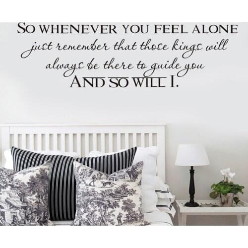 Lion King so when you feel lonely Mufasa quote vinyl wall decal kids children house room decor art mural wall stickers