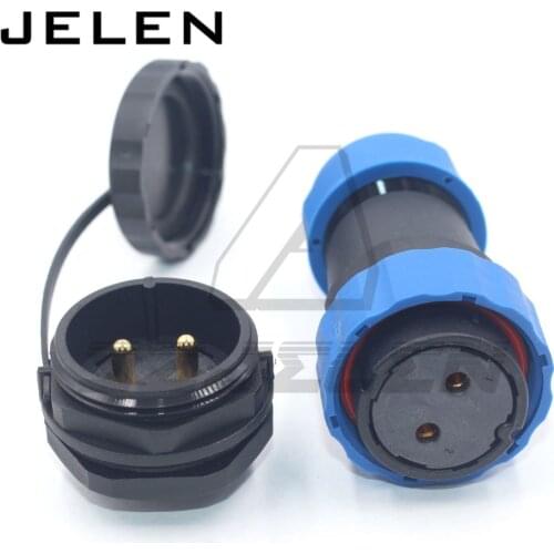 SD28 2pin Waterproof connectors plug female socket male IP68 LED 2 pin power cable wire connectors, 45A 28mm