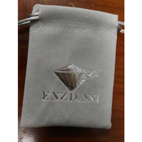 High quality drawstring bag 350pcs/lot blue velvet bag size 5*7cm with custom hot stamp silver foil logo and free shipping