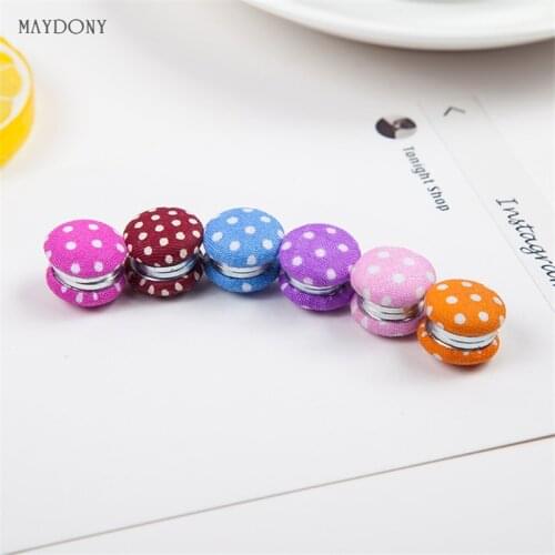 XT94 wholesale fashion headwear scarf magnet brooch Dot button hijab clips 12pcs/lot