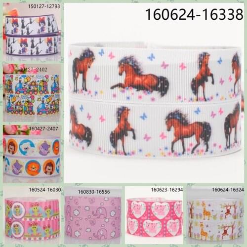 10yards -different sizes -cute cartoon ribbon printed Grosgrain ribbon 150127-12793