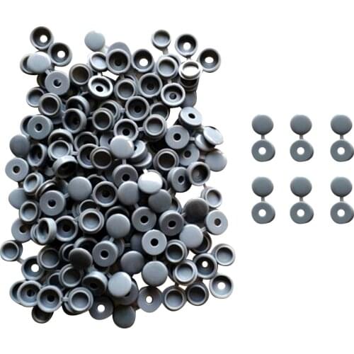 100x Lightweight Plastic Hinged Screw Cover Cap Suit M3/4/5 - Black