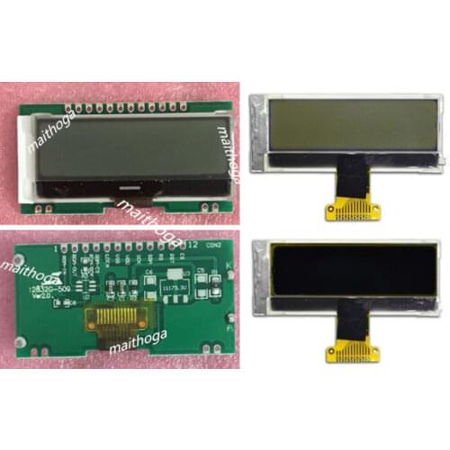 12PIN Grey/Black Backlight SPI COG 12832 LCD Module ST7567 Controller 3.3V 5V FSTN Semi Permeable
