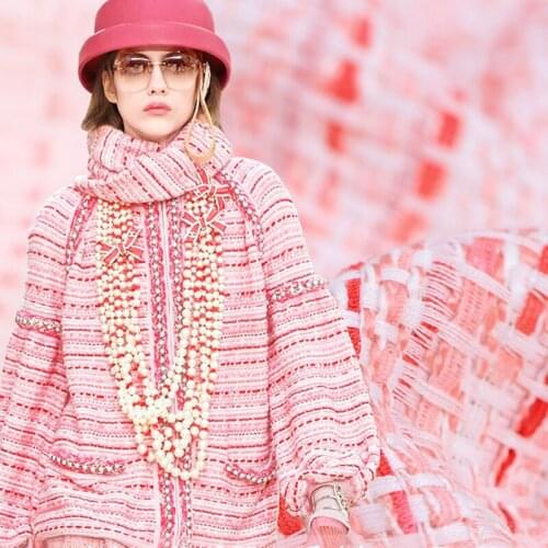 145CM Wide 380G/M Weight Pink Acrylic Cotton Spandex Fabric for Spring Autumn Suit Coat Dress Shirt Jacket DE629