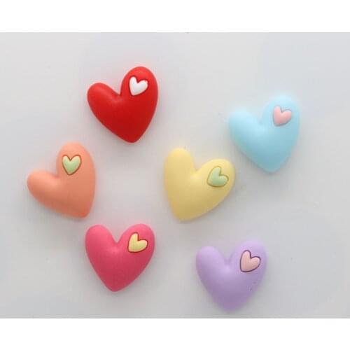 2mm mini fridge magnet heart shape pink kitchen decoration magnetic stikcer kids like girl gift resin photo paste paper sticker