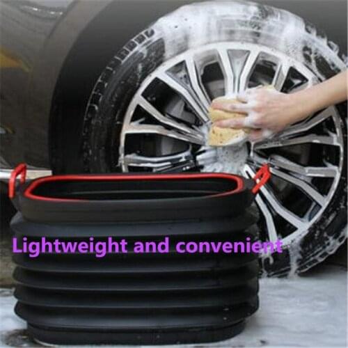 2021 May new Car folding bucket Trash can in the car Storage box