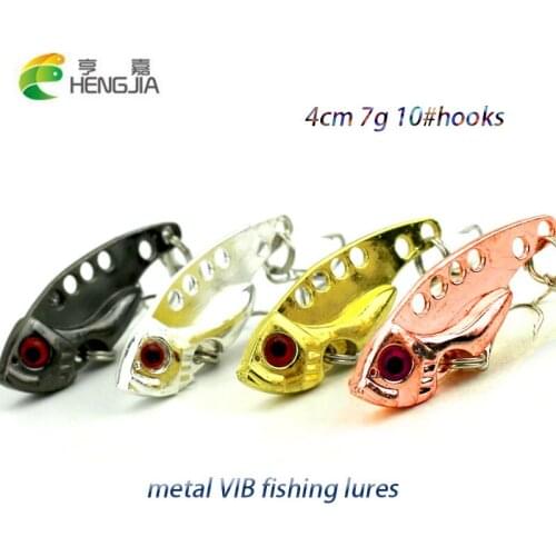 HENGJIA 30pcs 4CM 7G Metal VIB Blade hard fishing lures pike Bass Walleye Crappie wobble fishing baits isca pesca fishing tackle
