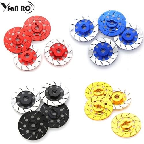 4PCS Aluminum Alloy Brake Disc Wheel Rim Box Metal Hex Adapter 12MM For RC 1/10 Car HSP Fly Fish Buggy Truck 94123 94122 D4 CS